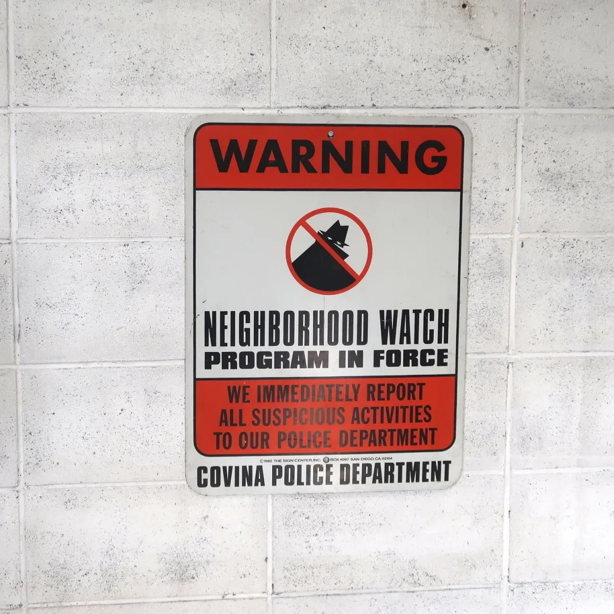 WARNING ビンテージ メタルサイン