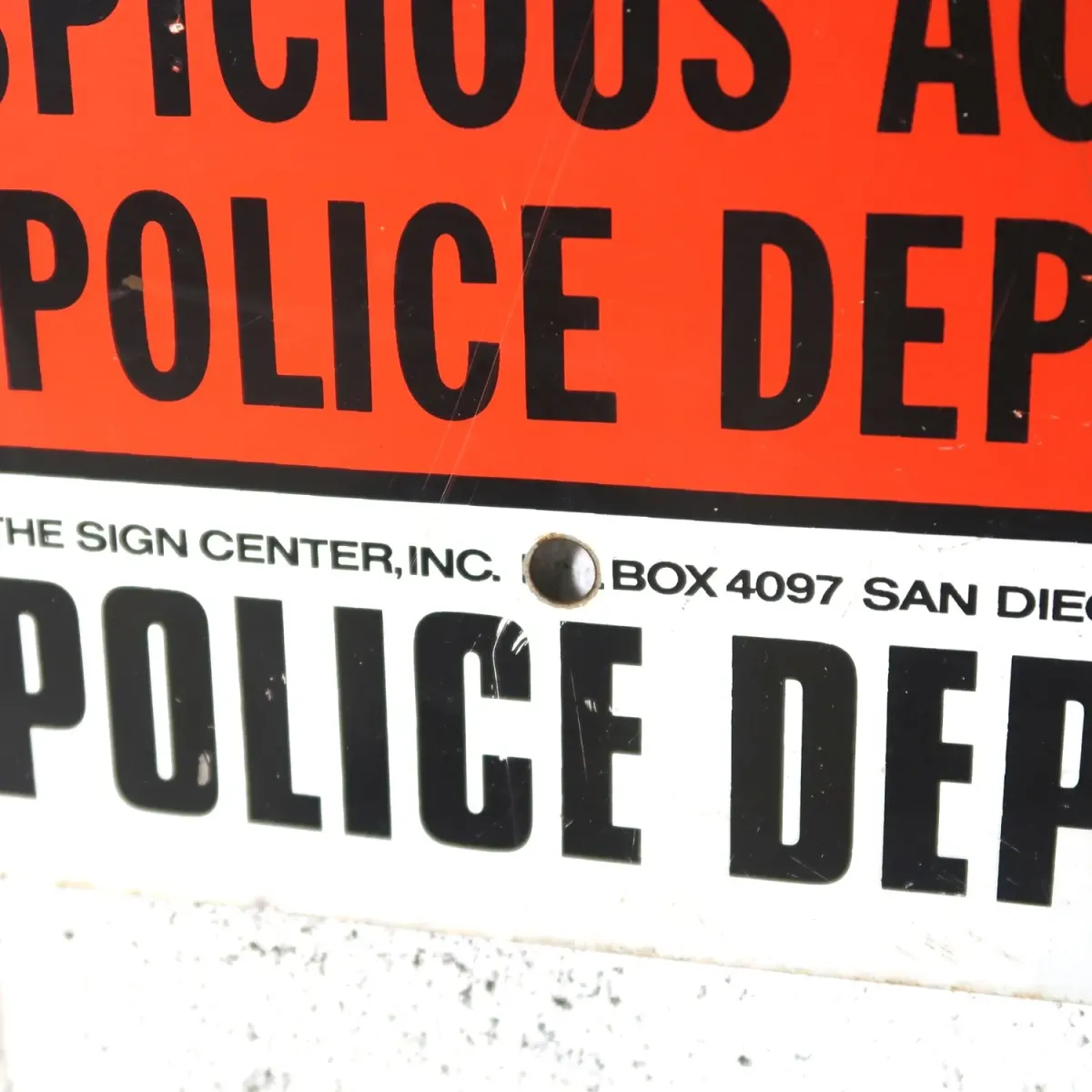 WARNING ビンテージ メタルサイン