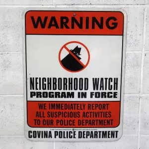 WARNING ビンテージ メタルサイン