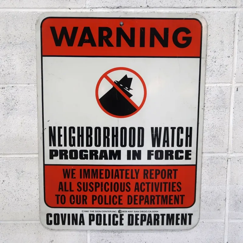 WARNING ビンテージ メタルサイン