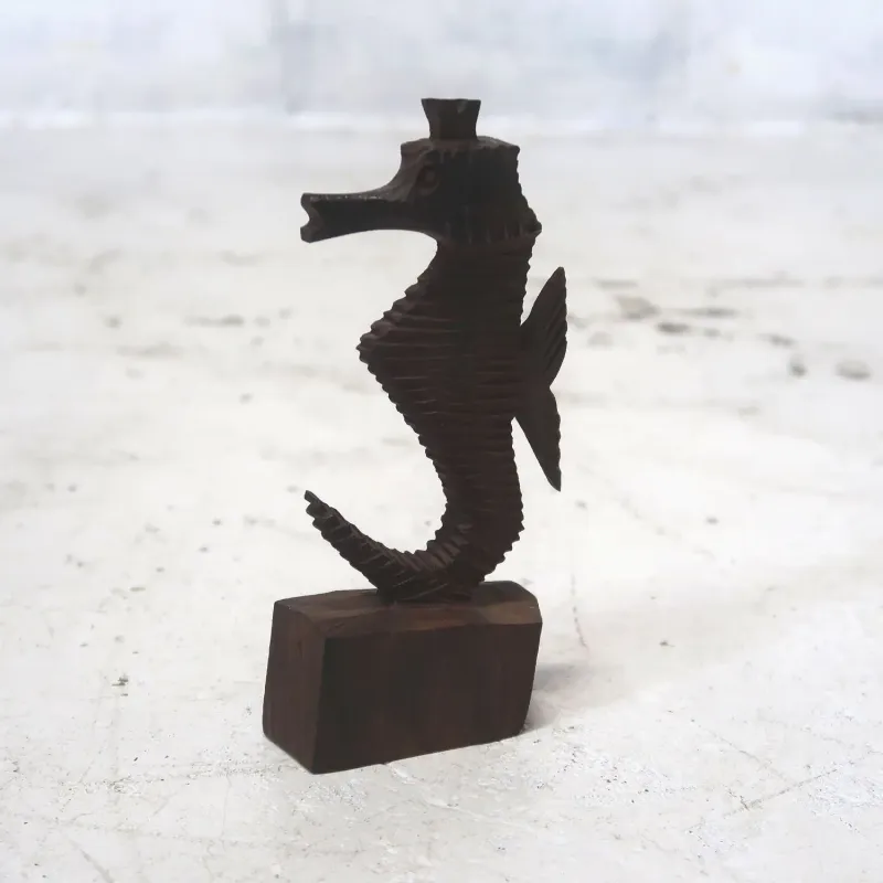 アンティーク ウッドオブジェ タツノオトシゴ