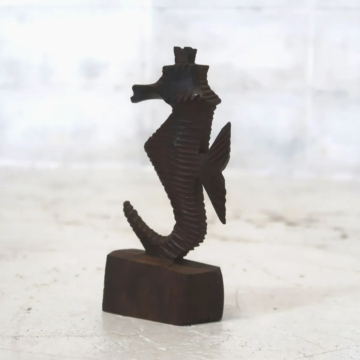 アンティーク ウッドオブジェ タツノオトシゴ