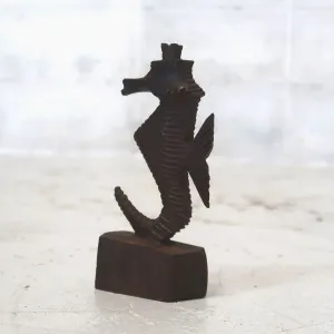 アンティーク ウッドオブジェ タツノオトシゴ