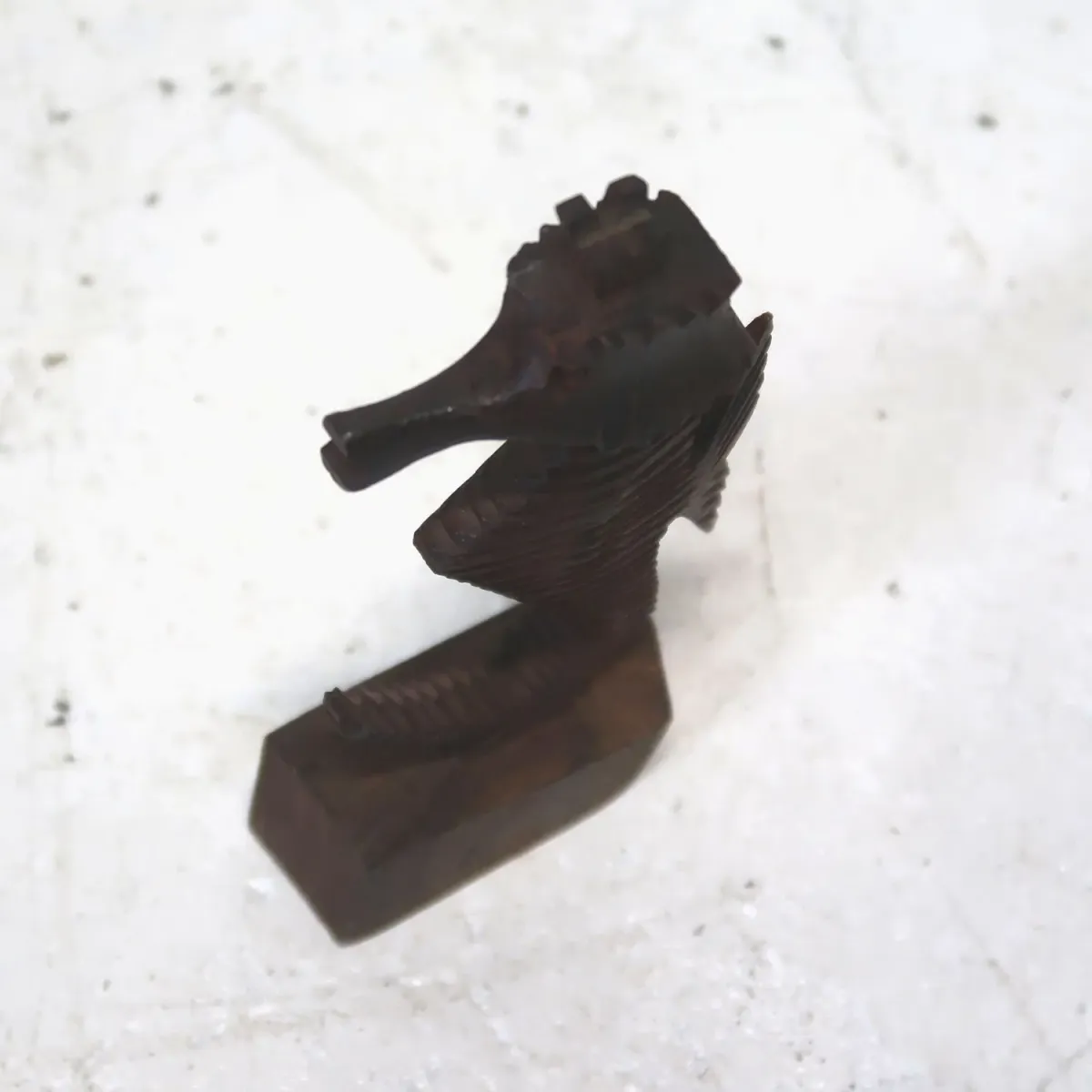 アンティーク ウッドオブジェ タツノオトシゴ