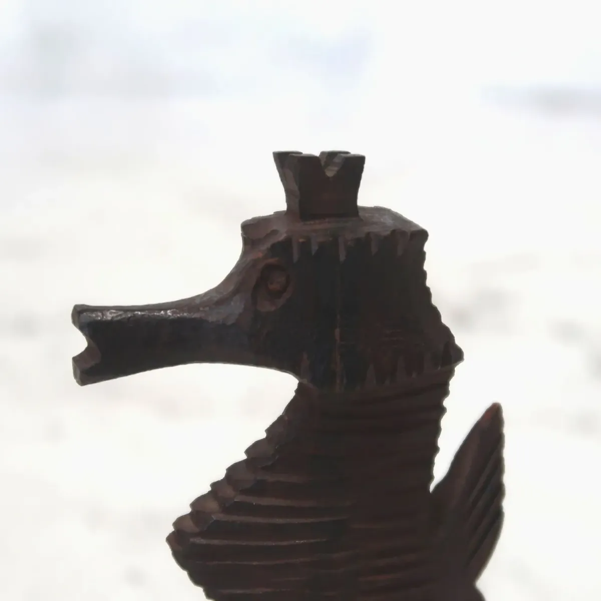 アンティーク ウッドオブジェ タツノオトシゴ