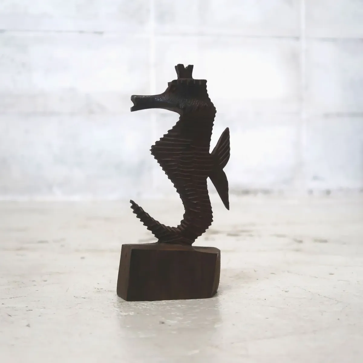 アンティーク ウッドオブジェ タツノオトシゴ