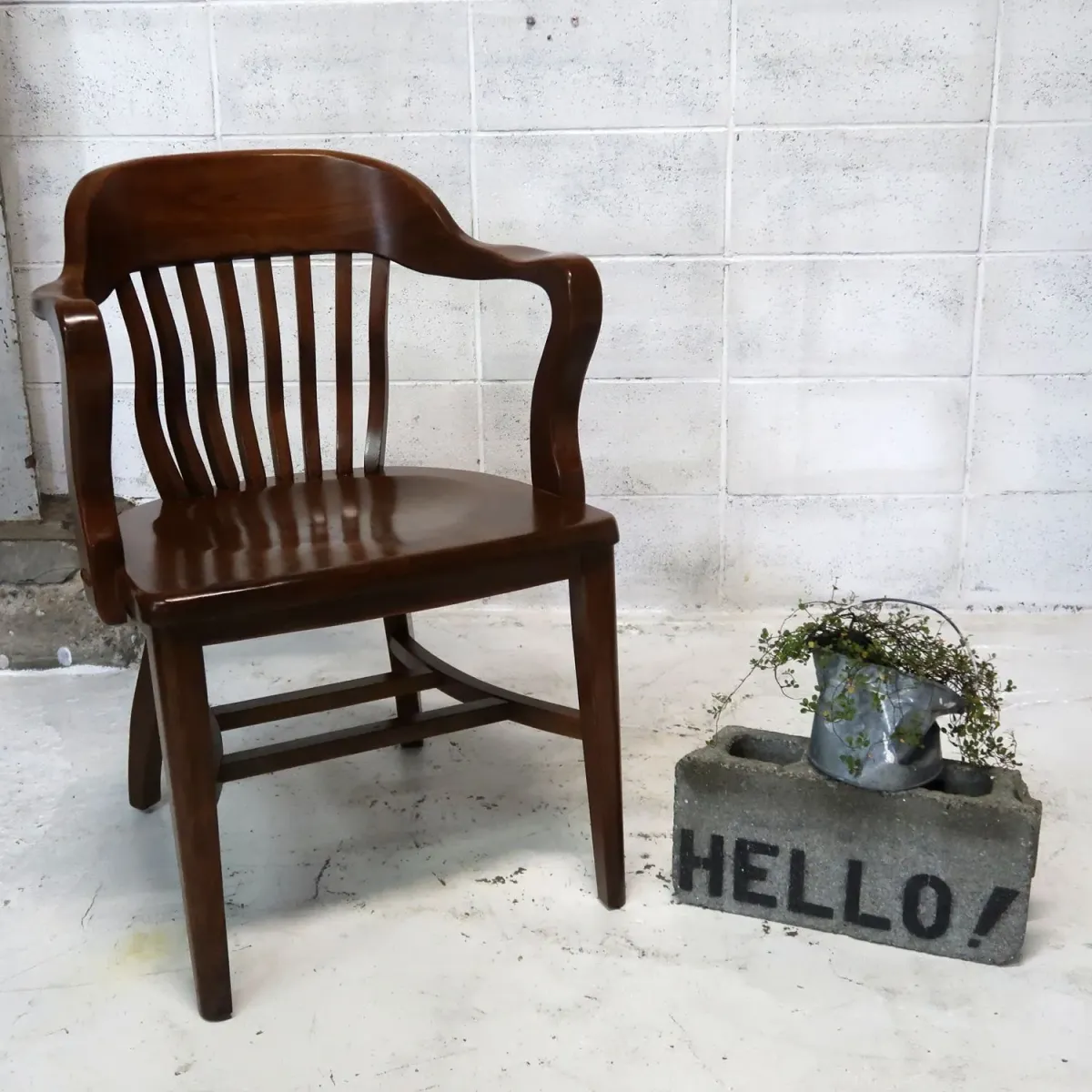 アンティーク ウッド アームチェア