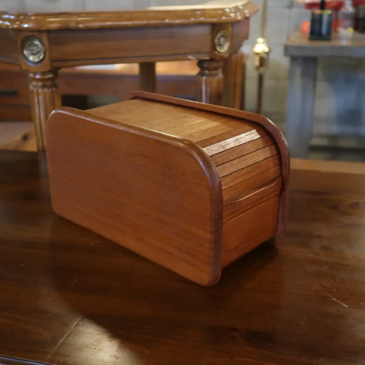 ビンテージ ロールトップ ウッドボックス