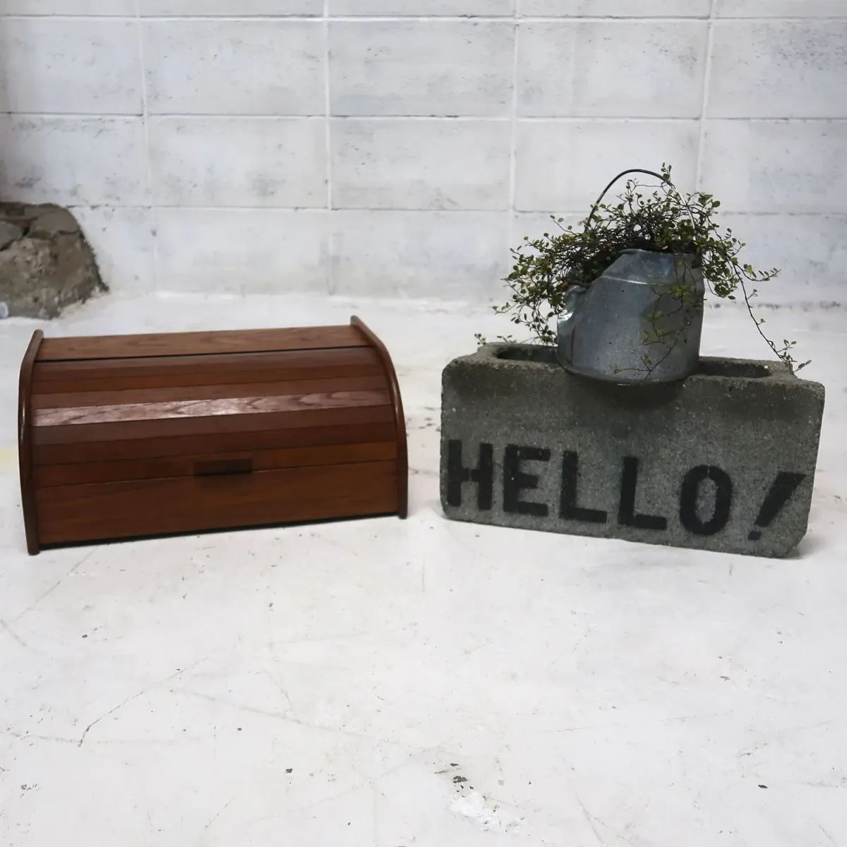 ビンテージ ロールトップ ブレッドボックス