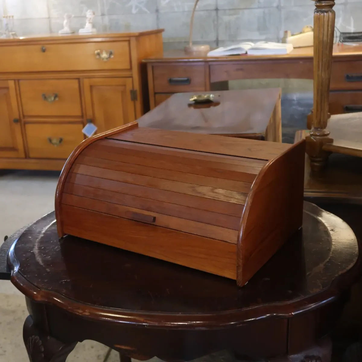 ビンテージ ロールトップ ブレッドボックス