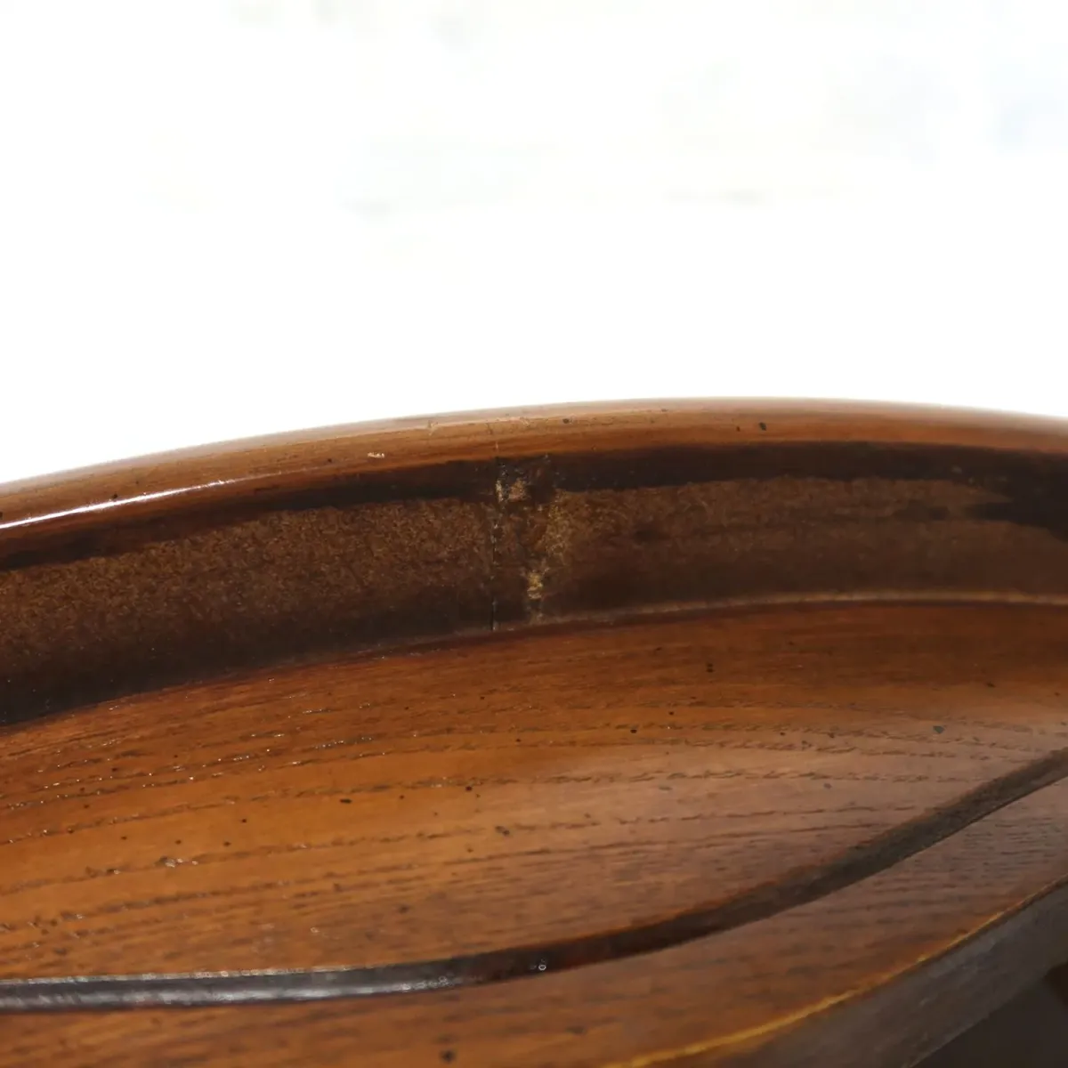 アンティーク ウッド×ラタン サイドテーブル