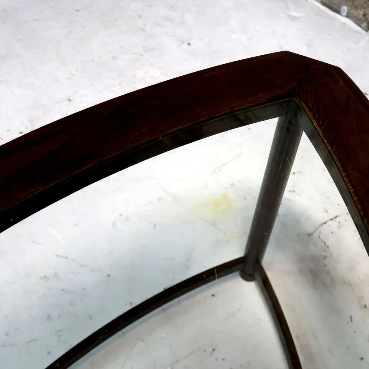 HERITAGE アンティーク ネストテーブル ガラストップ