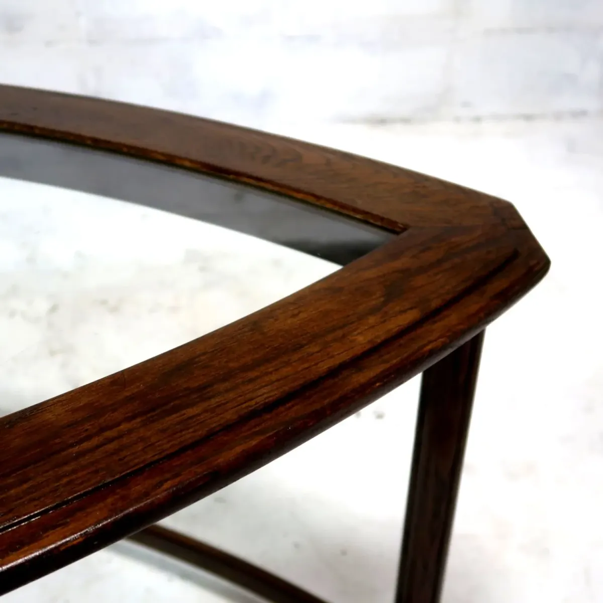 HERITAGE アンティーク ネストテーブル ガラストップ