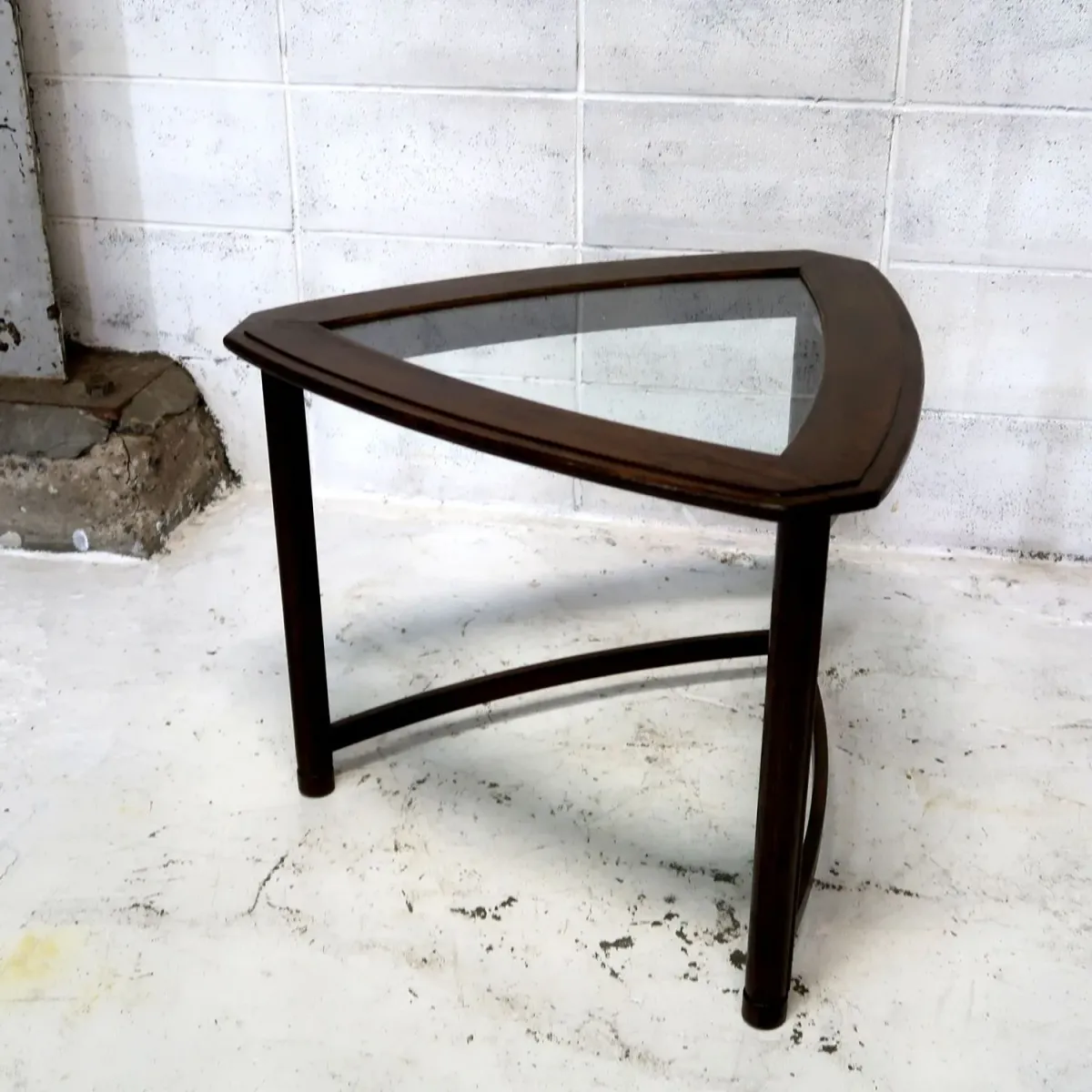 HERITAGE アンティーク ネストテーブル ガラストップ