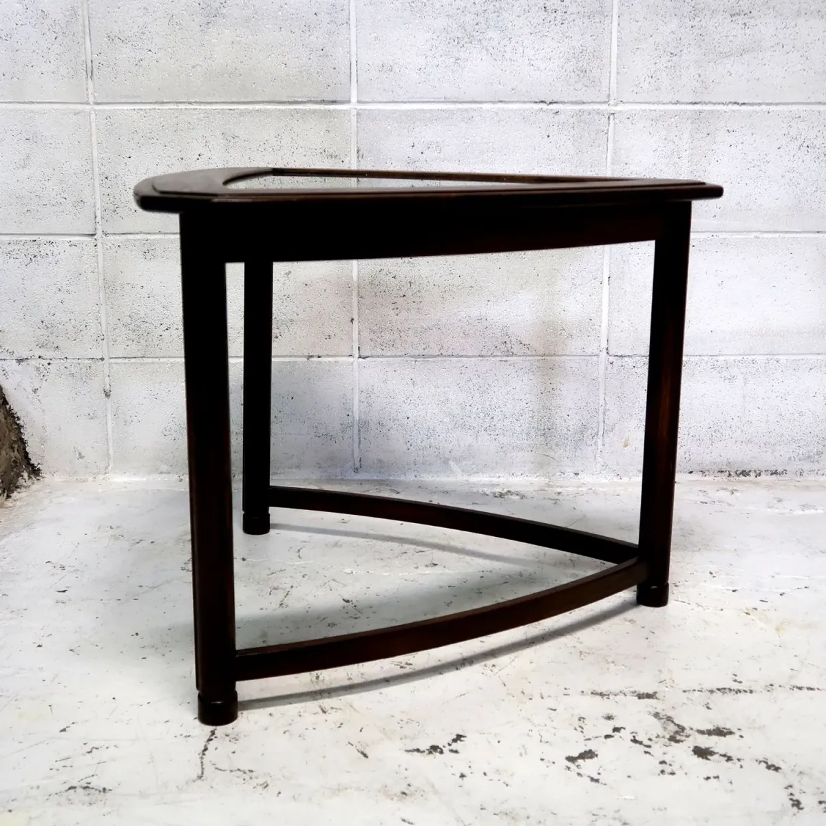 HERITAGE アンティーク ネストテーブル ガラストップ