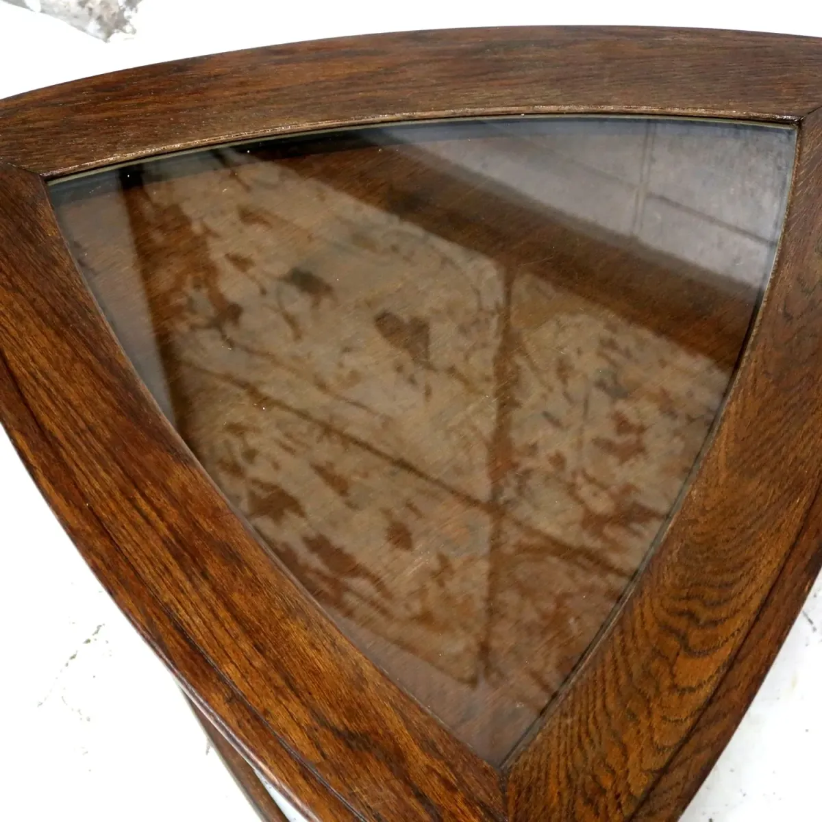 HERITAGE アンティーク ネストテーブル ガラストップ