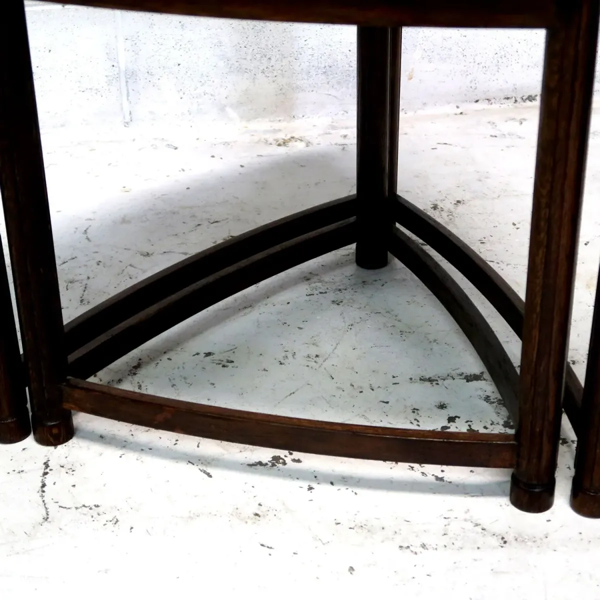 HERITAGE アンティーク ネストテーブル ガラストップ