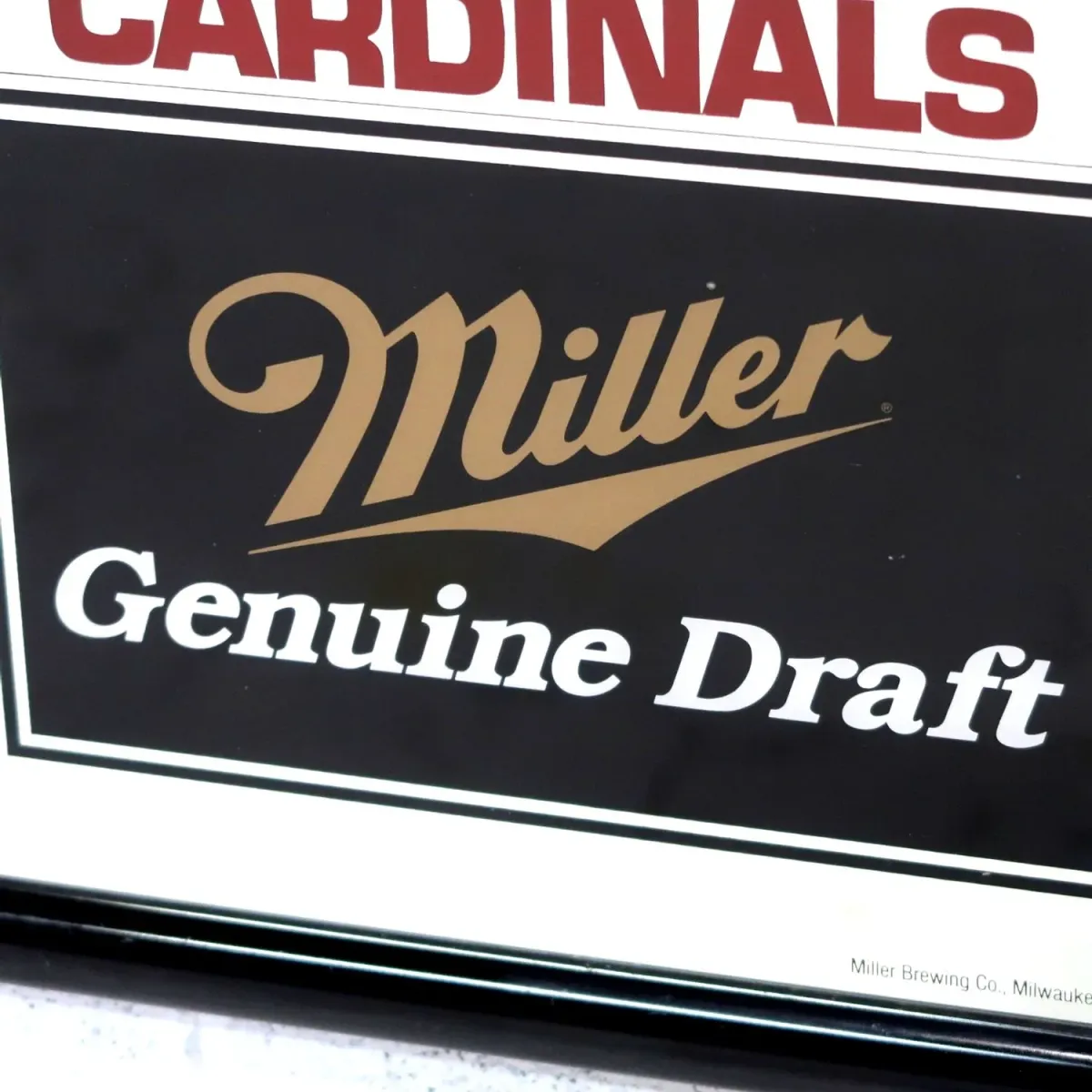 Arizona Cardinals×Miller Beer ビンテージ パブミラー
