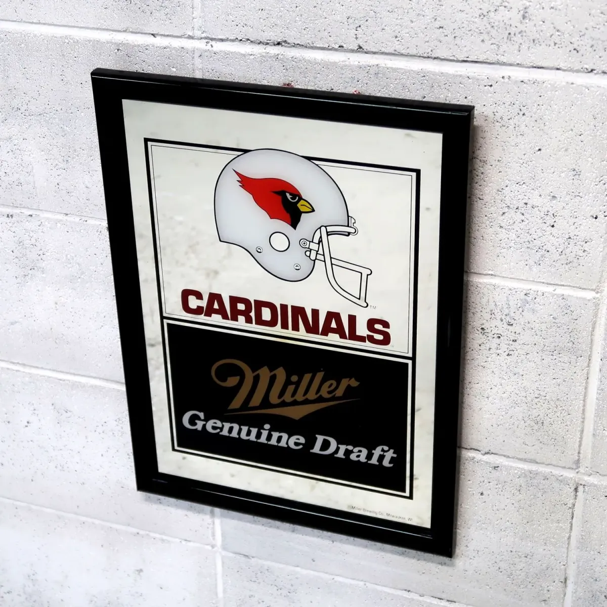 Arizona Cardinals×Miller Beer ビンテージ パブミラー
