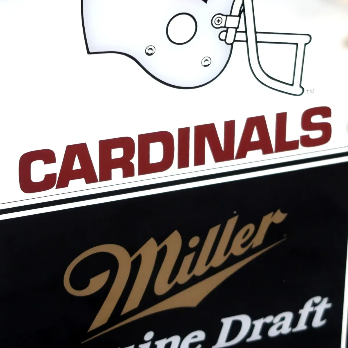 Arizona Cardinals×Miller Beer ビンテージ パブミラー