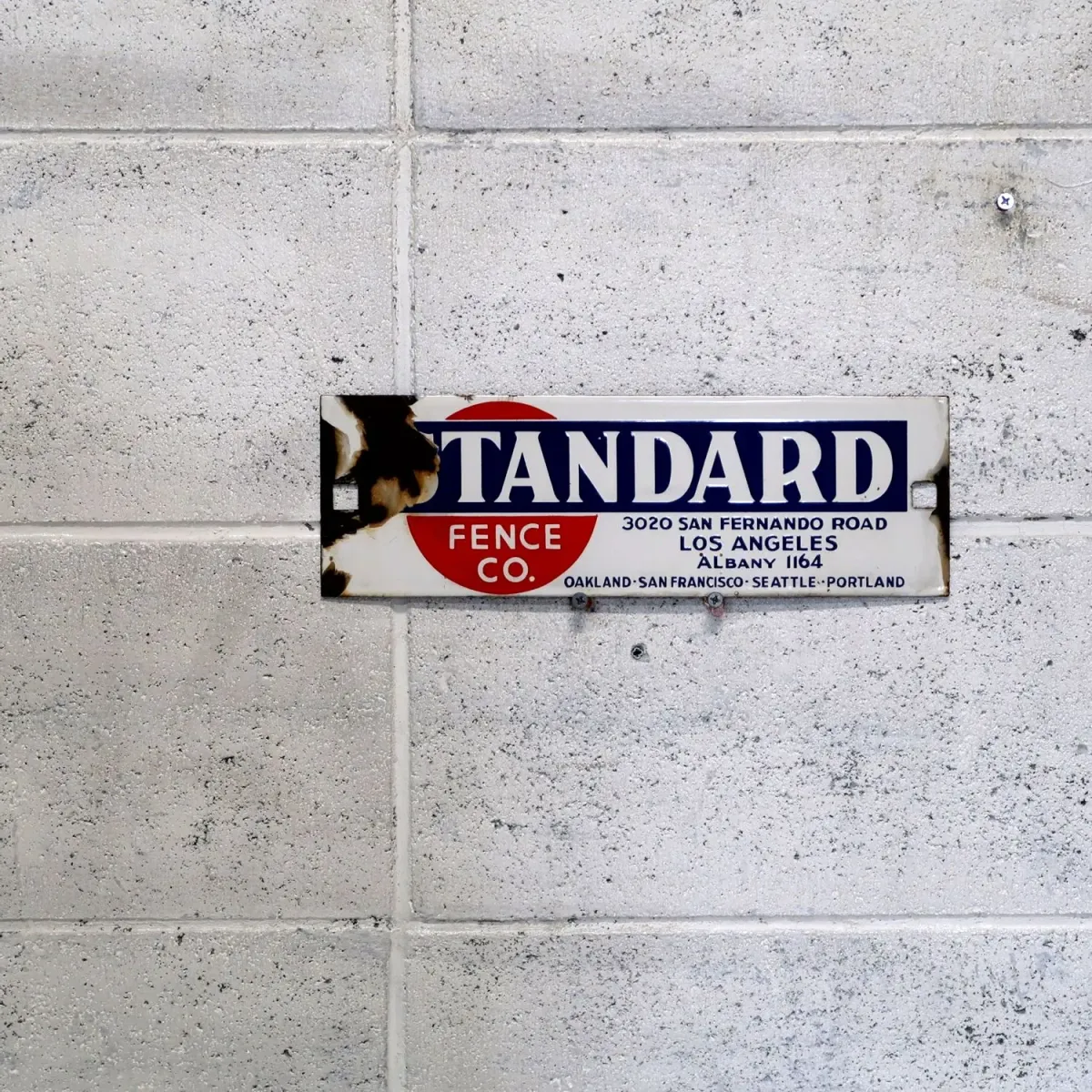 STANDARD FENCE CO. ビンテージ ホーローサイン