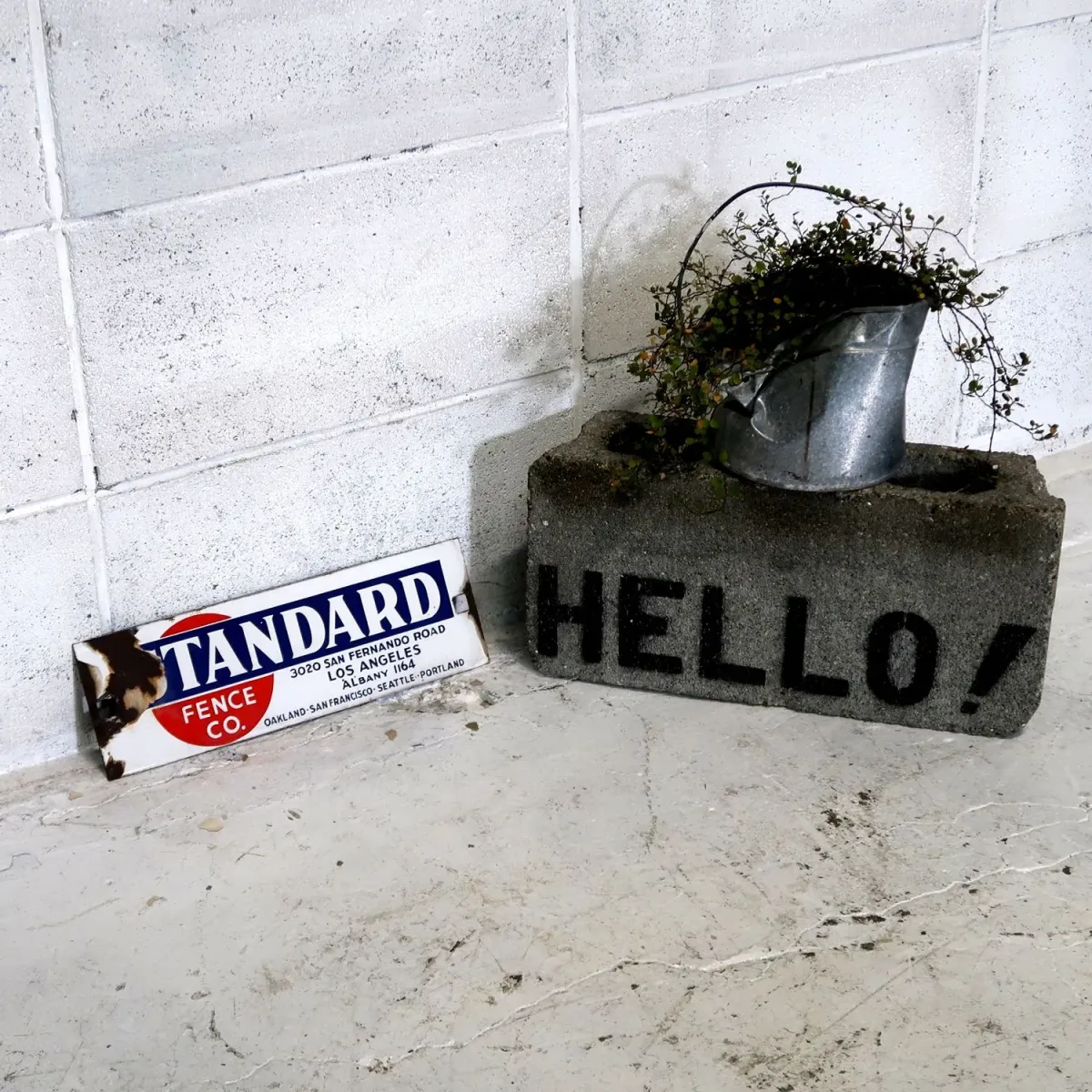 STANDARD FENCE CO. ビンテージ ホーローサイン