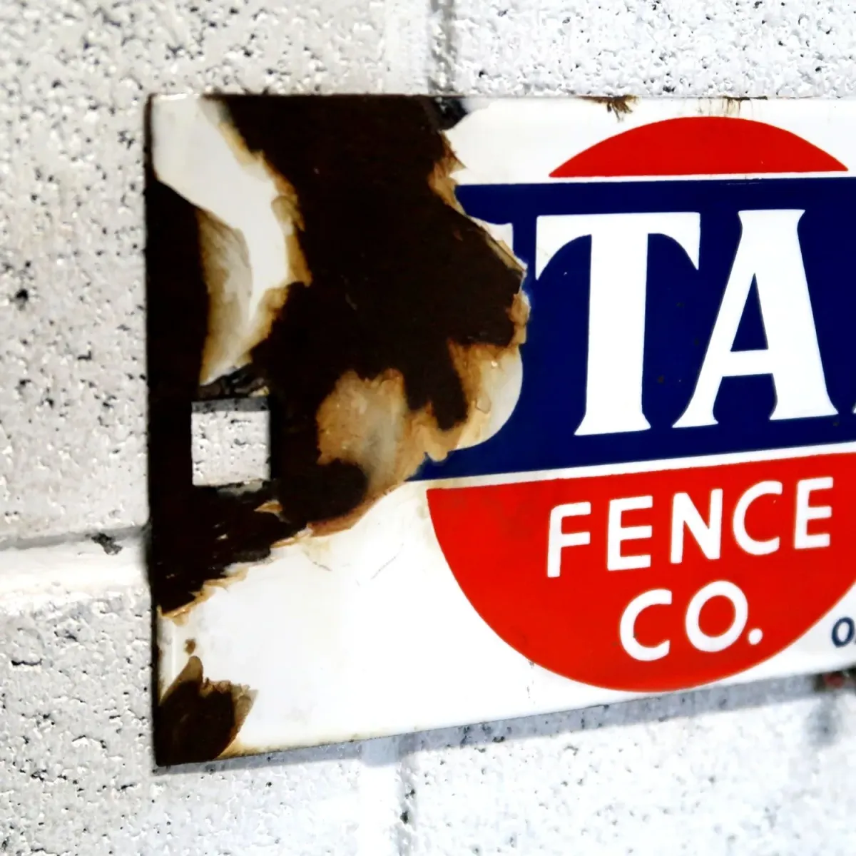 STANDARD FENCE CO. ビンテージ ホーローサイン