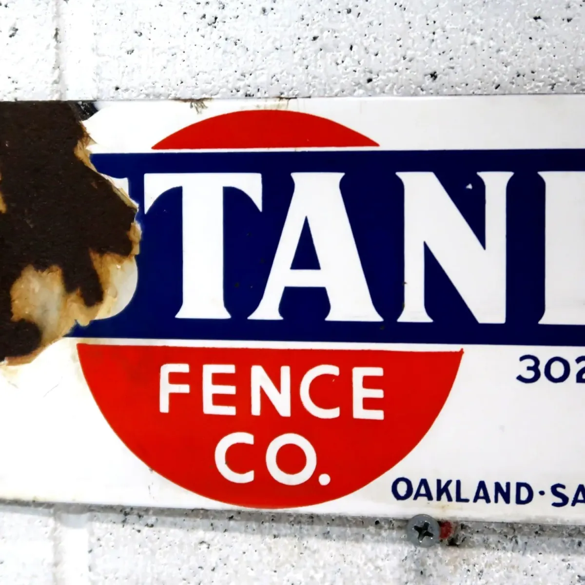 STANDARD FENCE CO. ビンテージ ホーローサイン