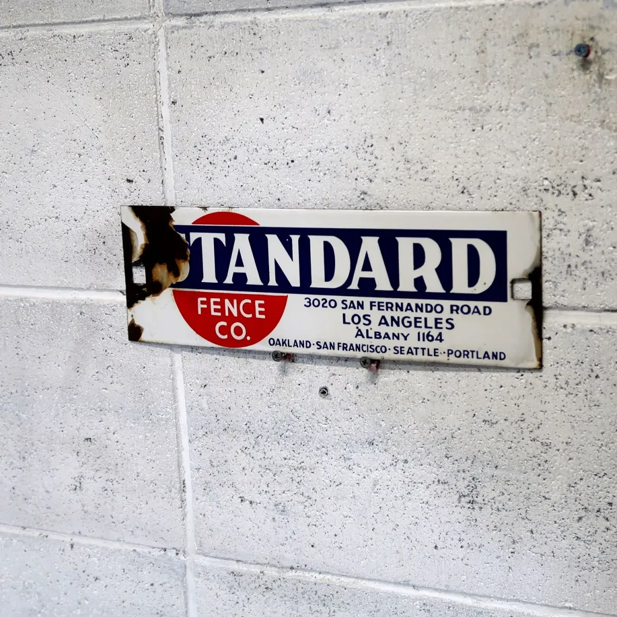 STANDARD FENCE CO. ビンテージ ホーローサイン