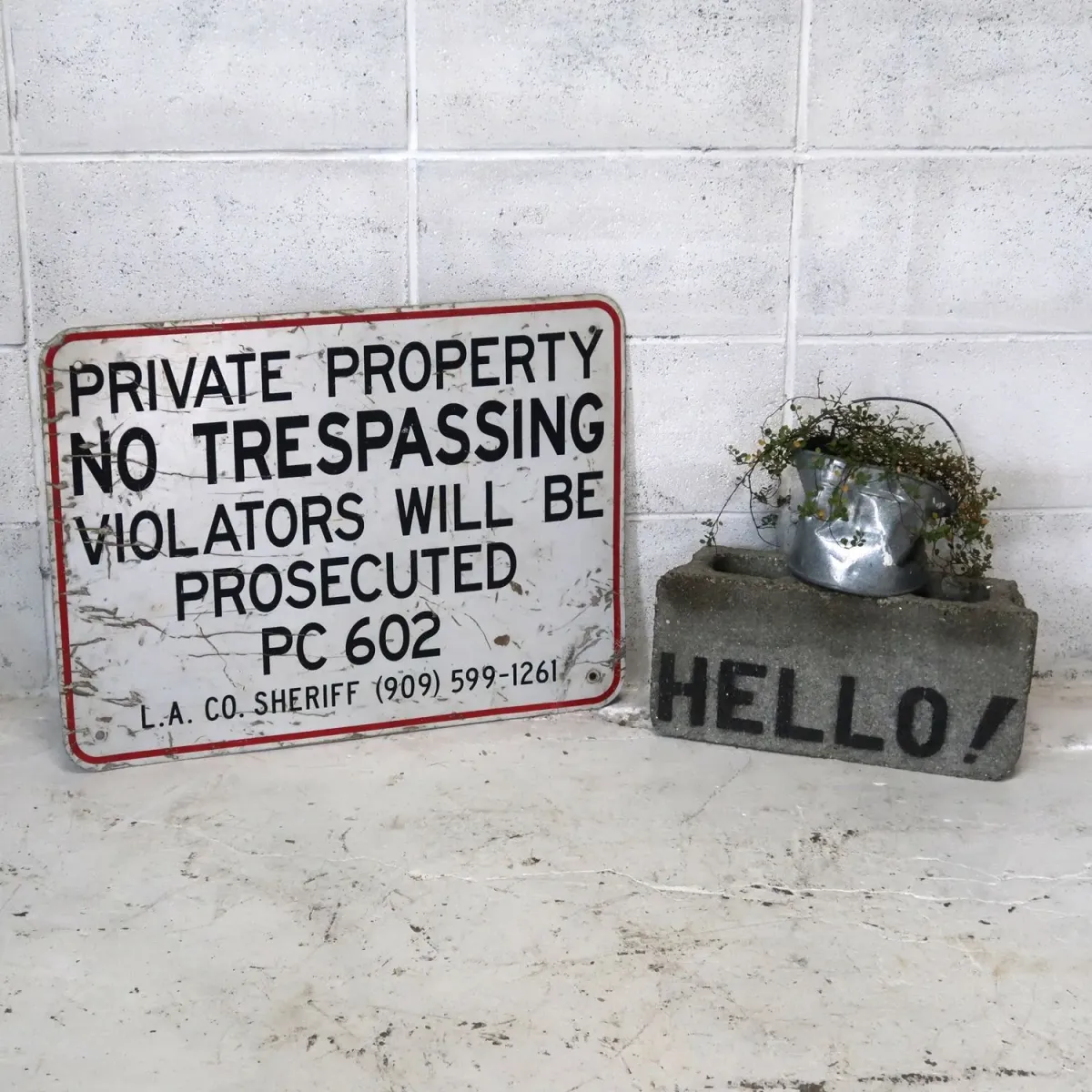 NO TRESPASSING ビンテージ メタルサイン