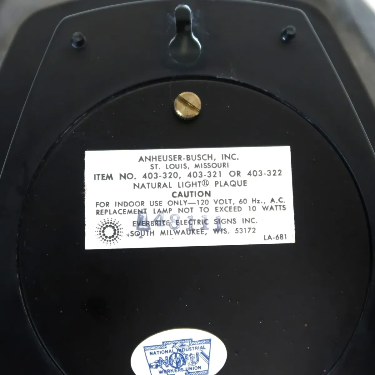 Natural Light ビンテージ ライトサイン デッドストック