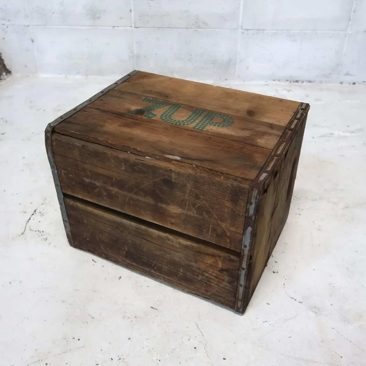 7up ビンテージ ウッドボックス