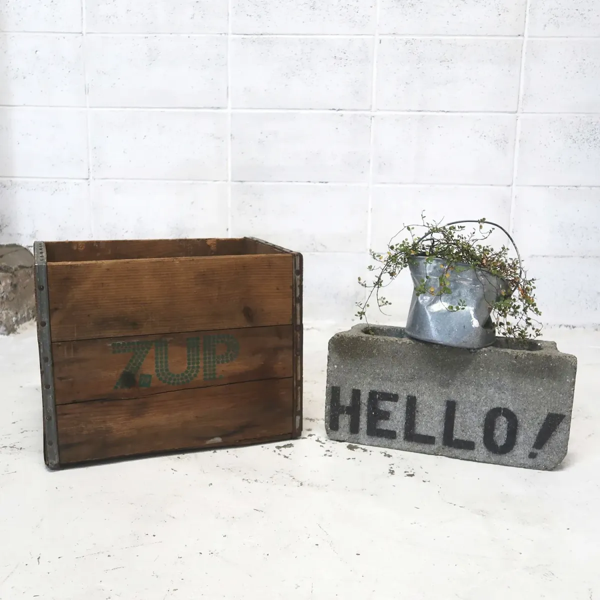 7up ビンテージ ウッドボックス