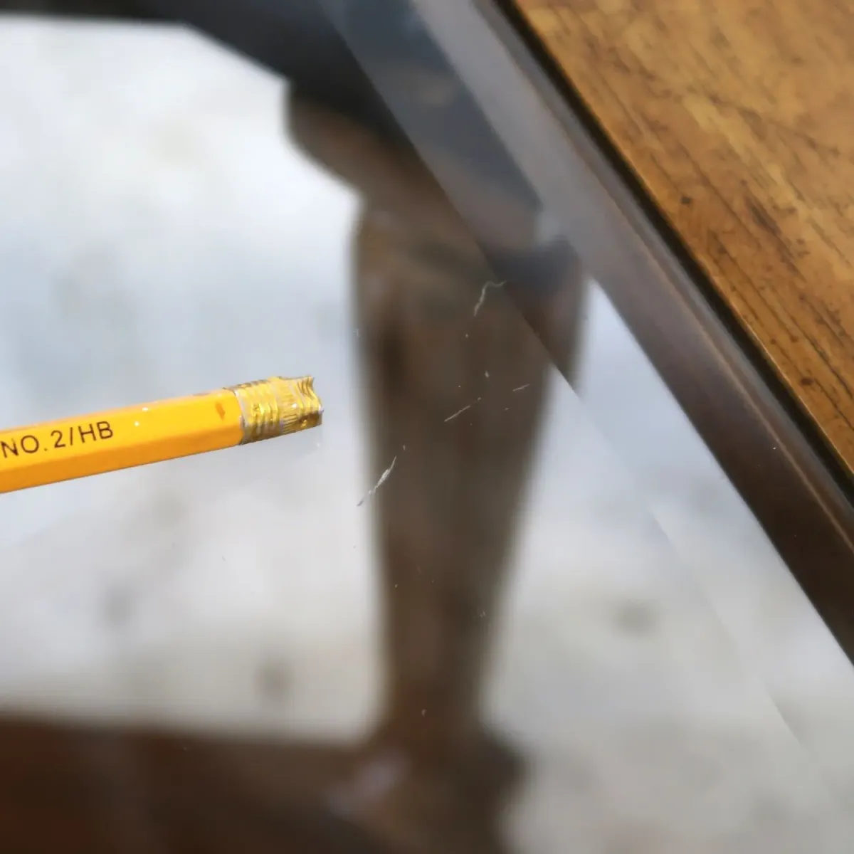 アンティーク ガラストップ サイドテーブル 六角形