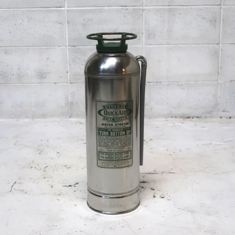 ビンテージ 消火器 クロムメッキ