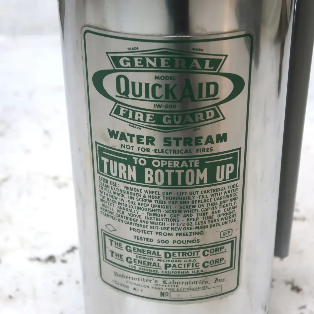 ビンテージ 消火器 クロムメッキ