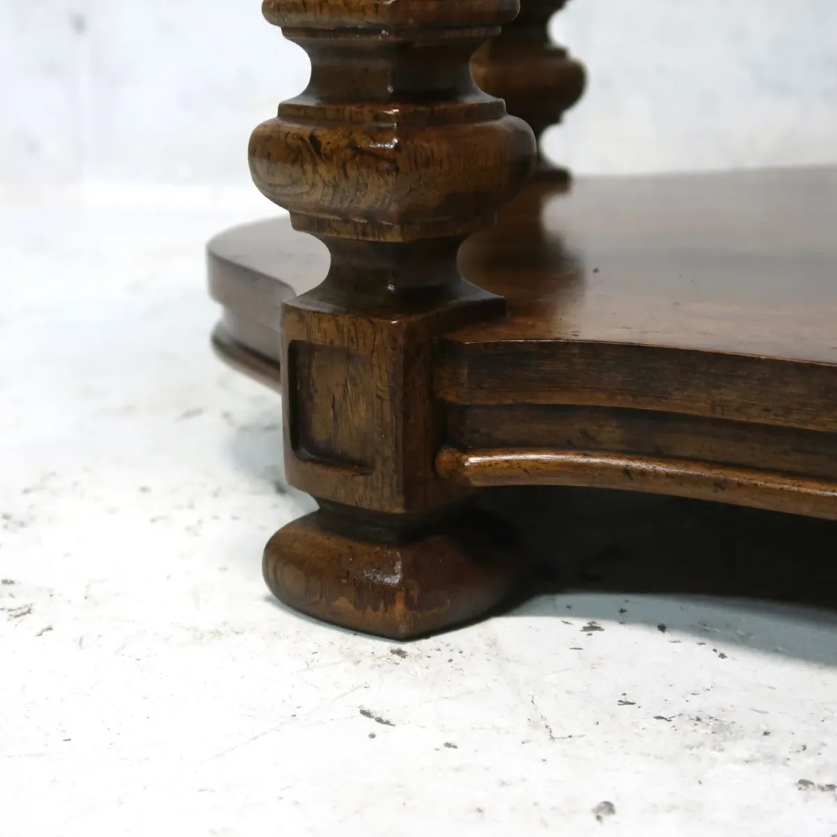 アンティーク ガラストップ サイドテーブル