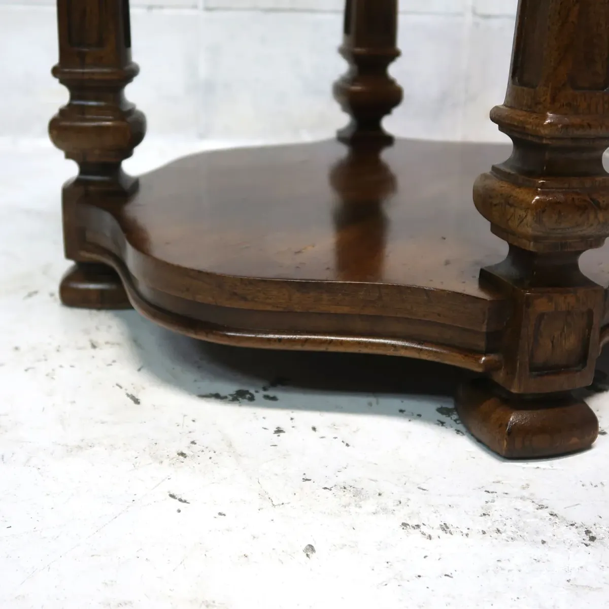 アンティーク ガラストップ サイドテーブル