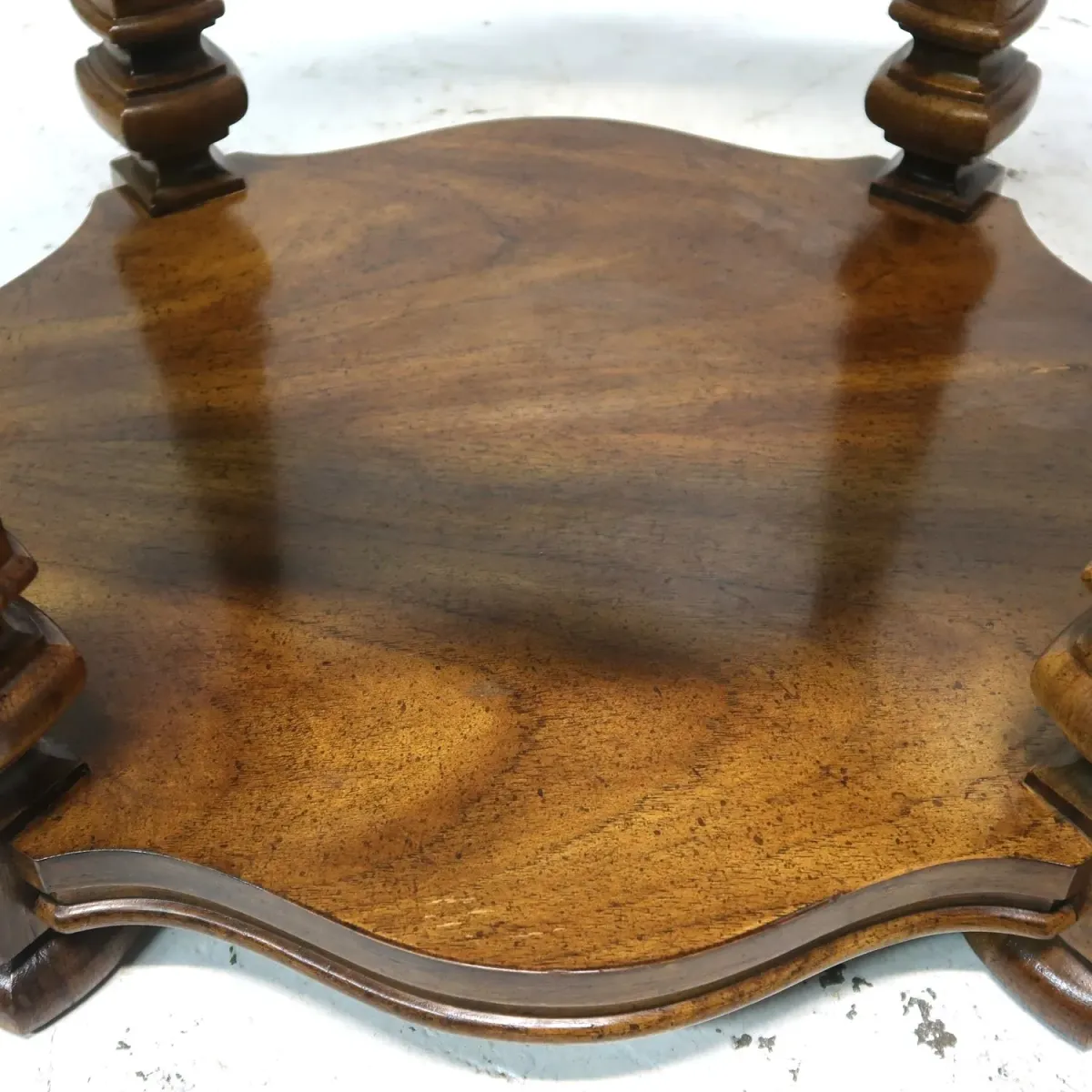 アンティーク ガラストップ サイドテーブル