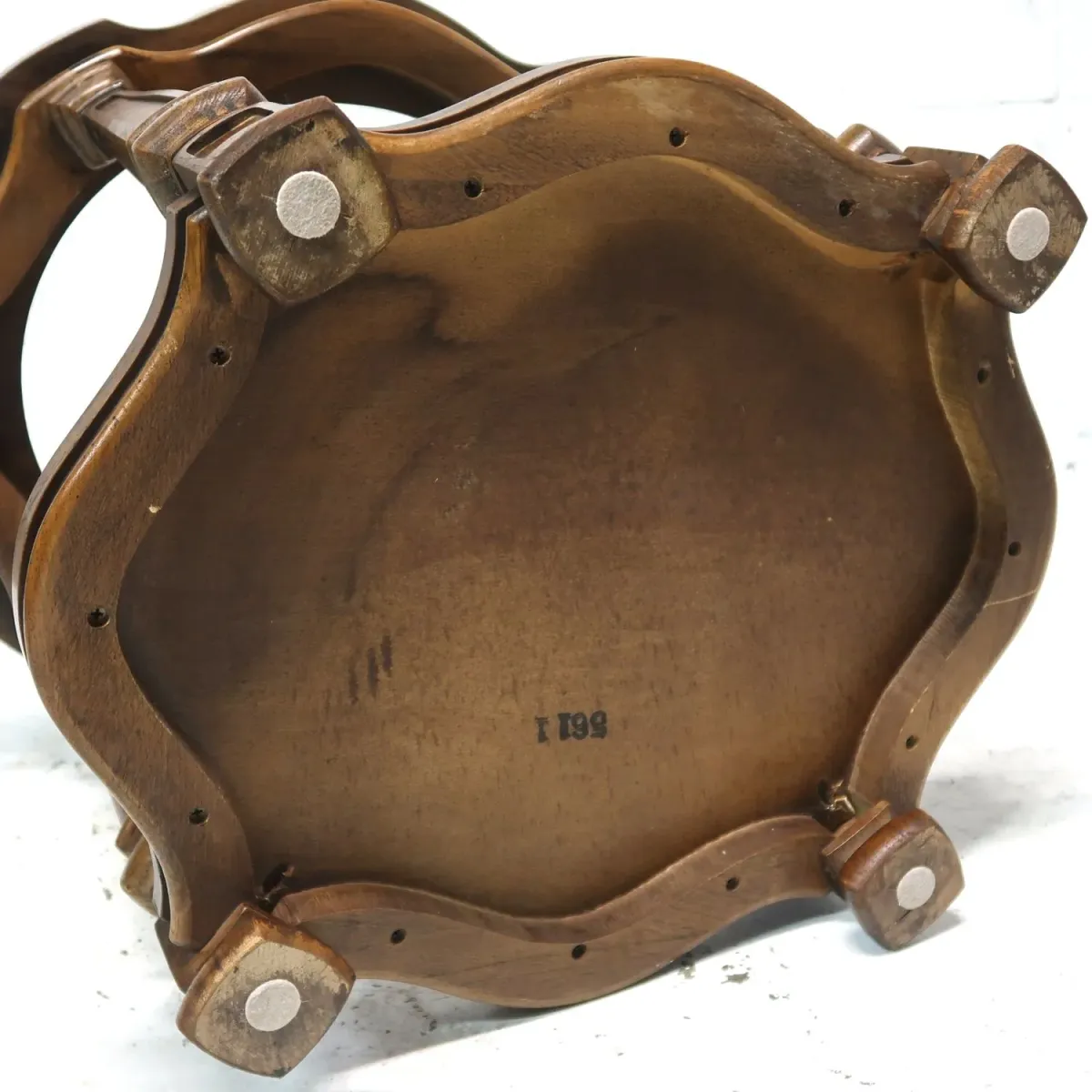 アンティーク ガラストップ サイドテーブル