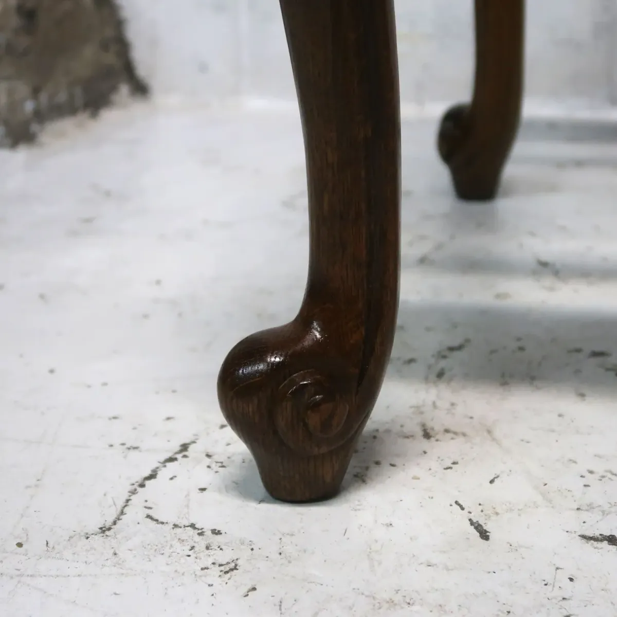 アンティーク ガラストップ サイドテーブル