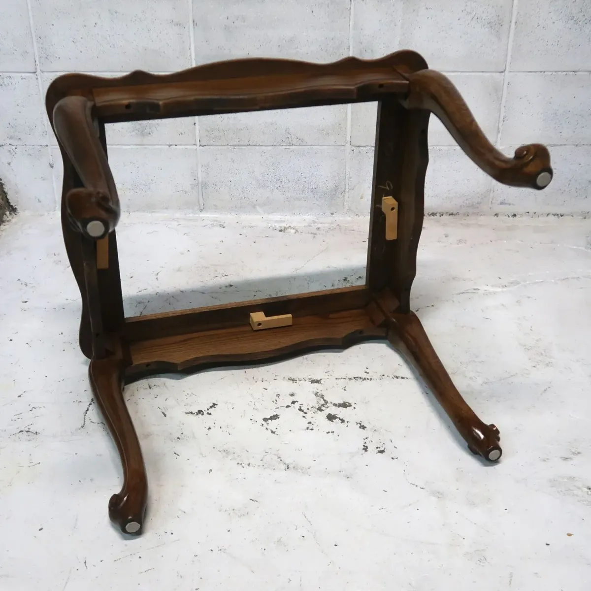 アンティーク ガラストップ サイドテーブル