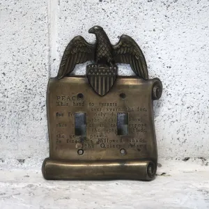 ビンテージ スイッチカバー イーグル 2連