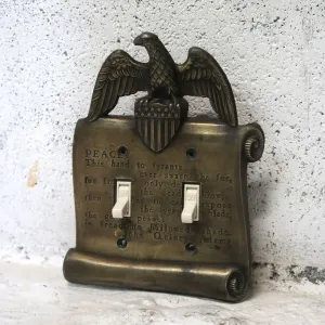 ビンテージ スイッチカバー イーグル 2連