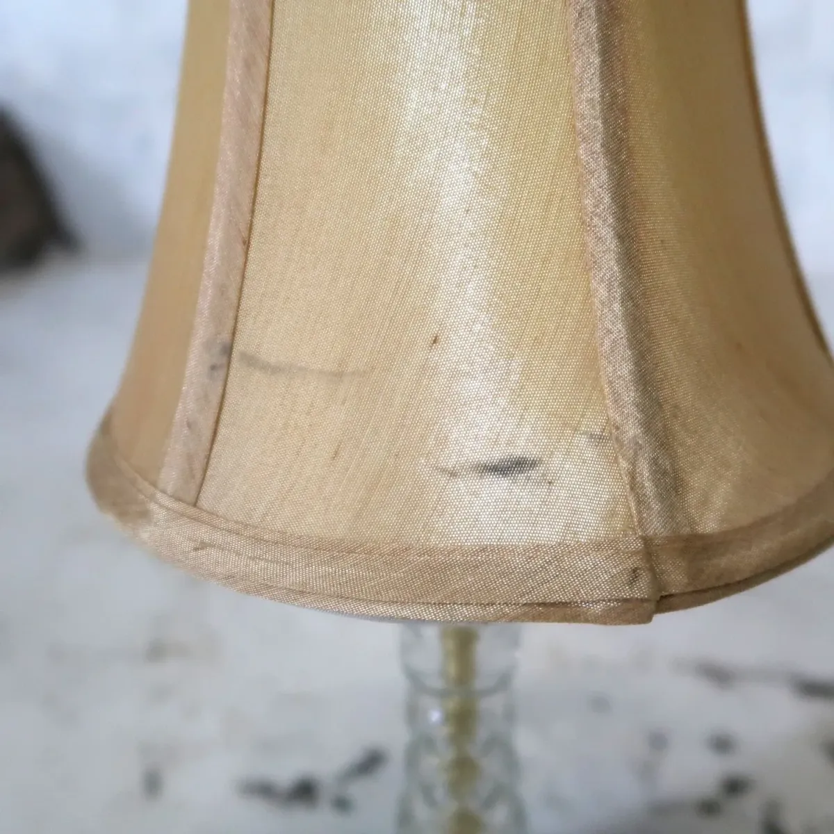 アンティーク ガラスベース テーブルランプ