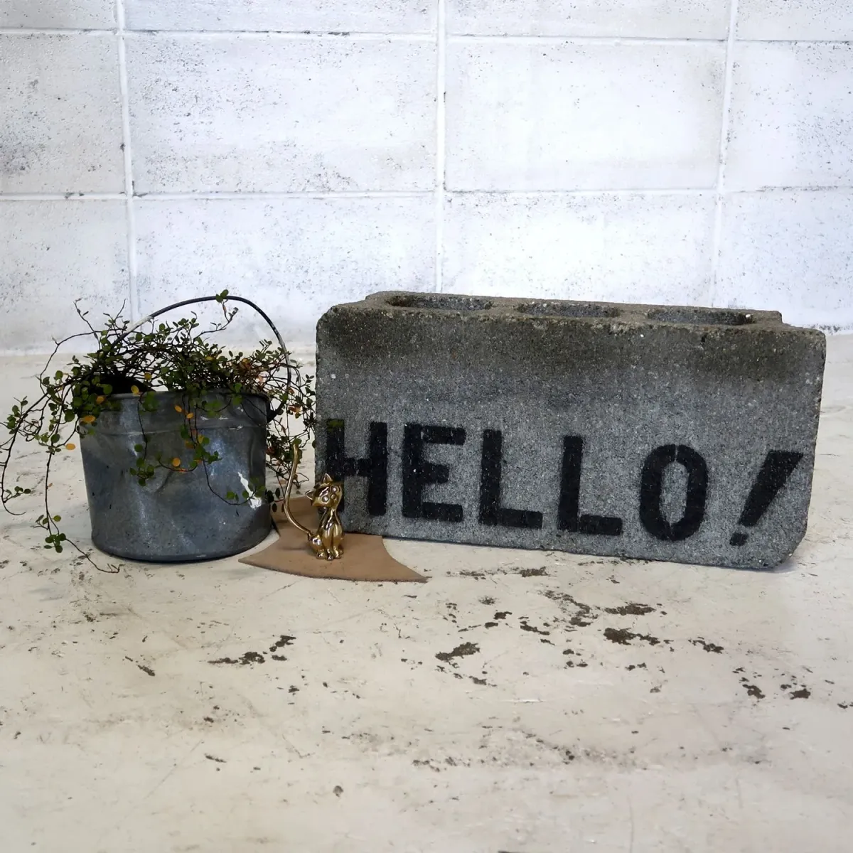 ビンテージ リングホルダー キャットモチーフ 真鍮