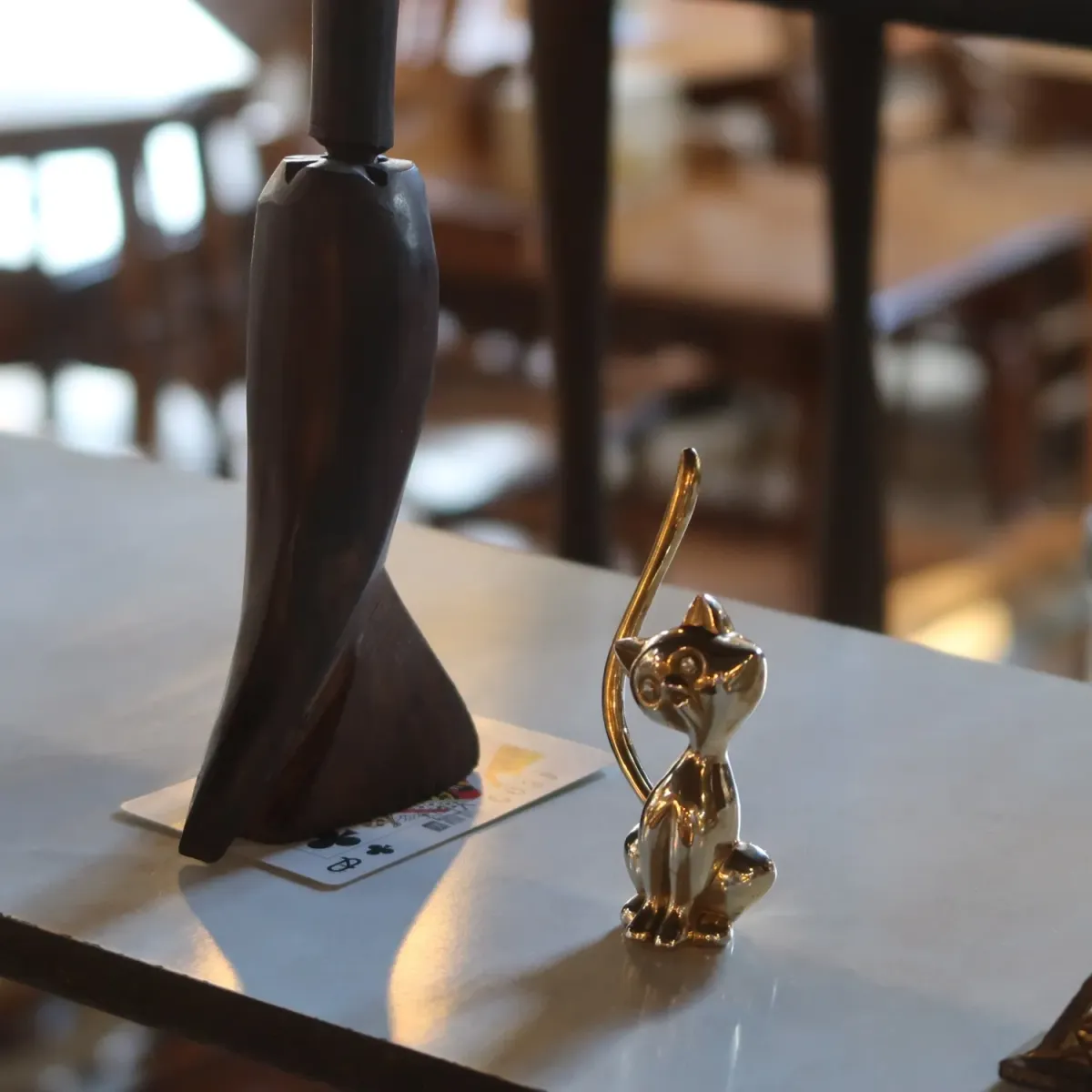 ビンテージ リングホルダー キャットモチーフ 真鍮