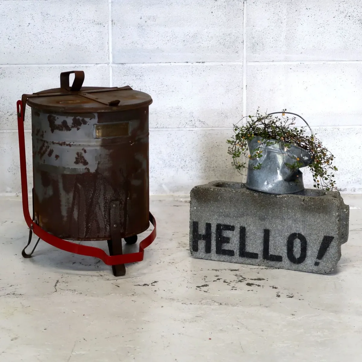 ビンテージ メタルゴミ箱