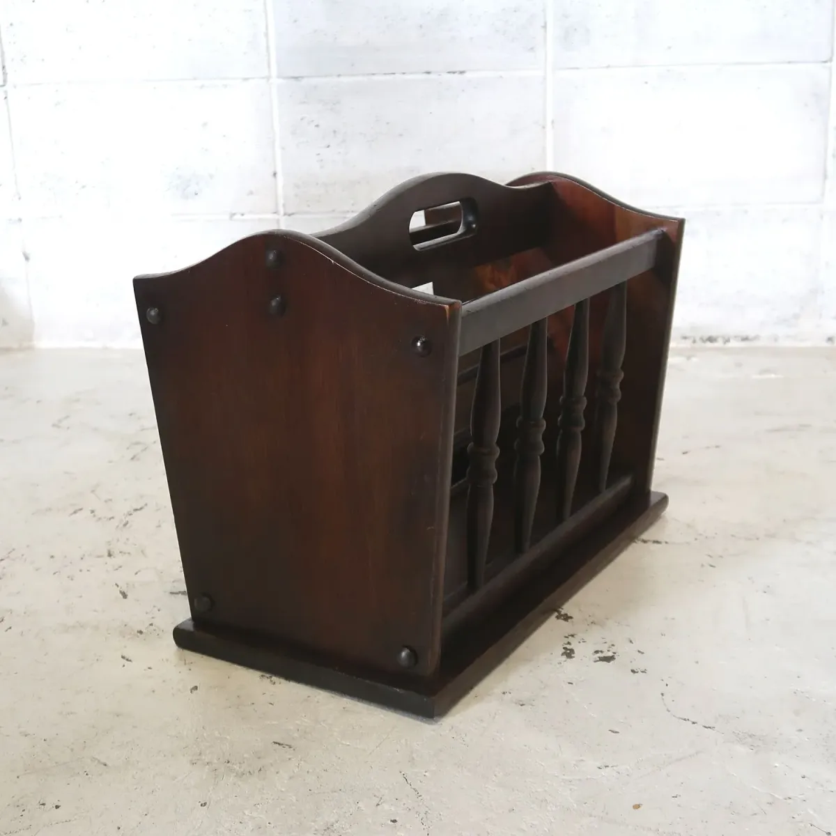 アンティーク ウッド マガジンラック