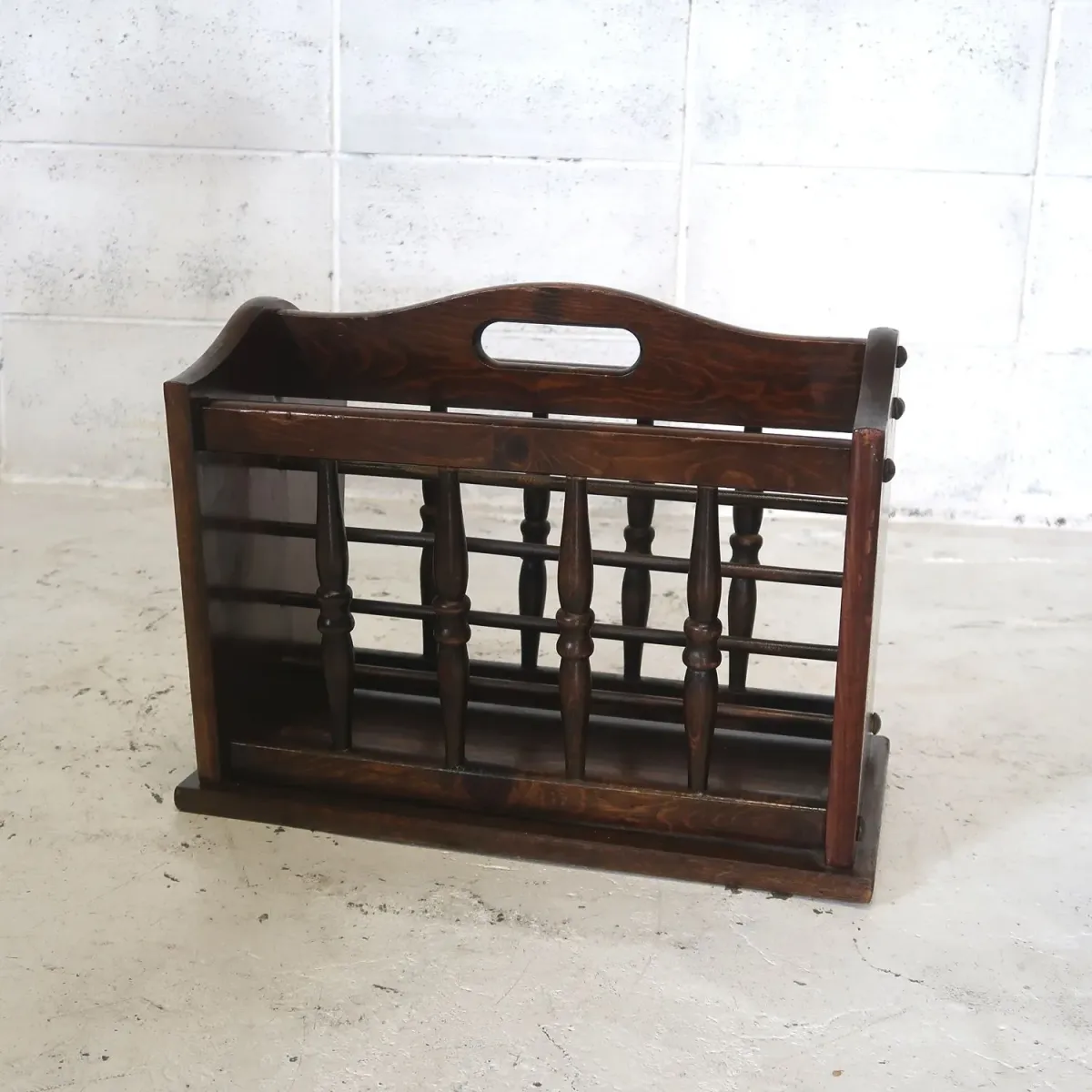 アンティーク ウッド マガジンラック